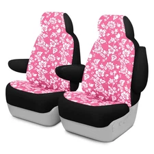 For Toyota Tundra 00-04 Dash Designs Hawaiian 1st Row Pink Custom Seat Covers