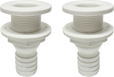 Thru Hull Fitting 2pcs, Marine Through Hull Connector Fitting White Straight ...