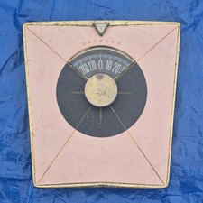 Detecto Vintage MCM Dial/Mechanical Metal Bathroom Scale Pink/Black/Gold