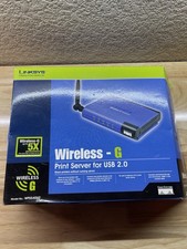 Cisco Linksys Wireless-G Print Server WPS54GU2 per USB 2.0 2.4GHz 802.11g Open B