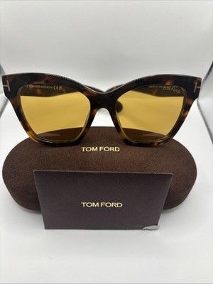 Tom Ford ELVIRA FT1217 Shiny Dark Havana/Brown (52E  display picture 1