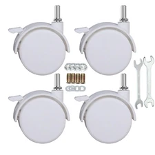 Threaded Swivel Stem Caster Wheels with Brakes