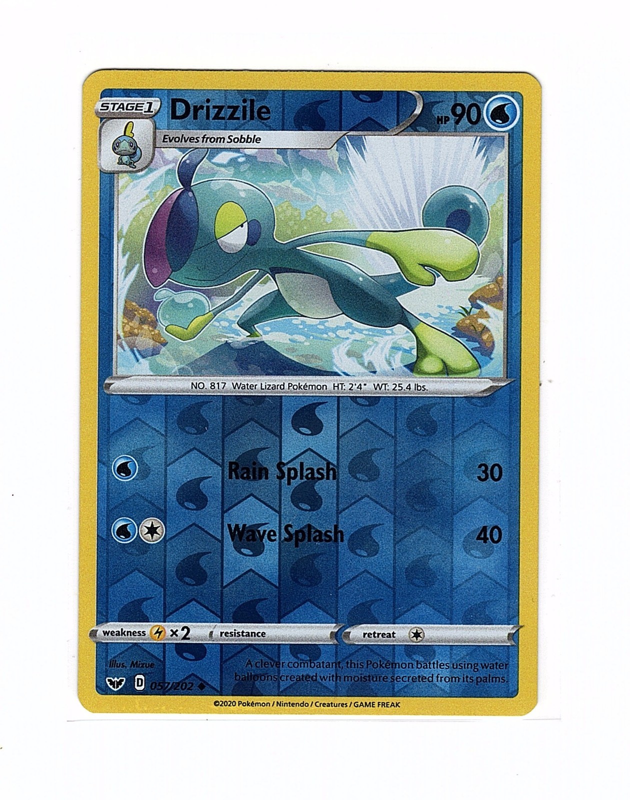 Drizzile 057/202 Swsh01: Sword & Shield Reverse Holo - Pokemon Card