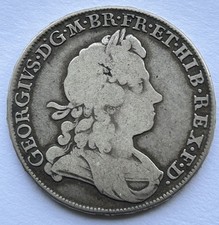 1717 George I Silver Half Crown Coin