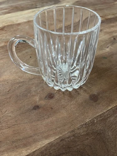 Mikasa Crystal PARK LANE Handled Coffee/Tea Mug 12 oz. Germany Mint! Retired