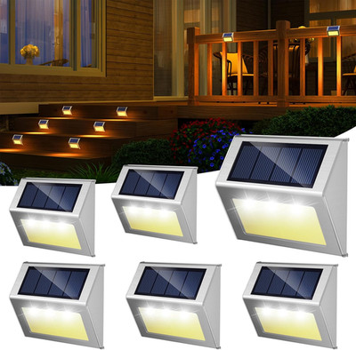 Solar Fence Lights - Solar Lights Outdoor Waterproof, Outdoor Light Deck Light f
