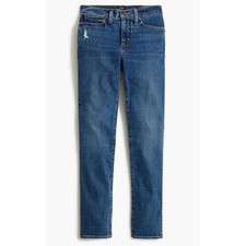 J.Crew Slim Boyfriend Jean Medium Wash Straight Leg Stretch BK581 Womens 25