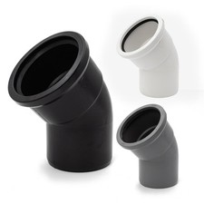 110mm Pushfit Soil Pipe Fittings, Bend Coupler Vent Strap Black Grey White UPVC