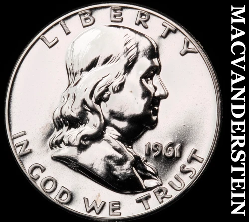1961 Silver Franklin Half Dollar - Choice Gem Proof  Lustrous  #i1855