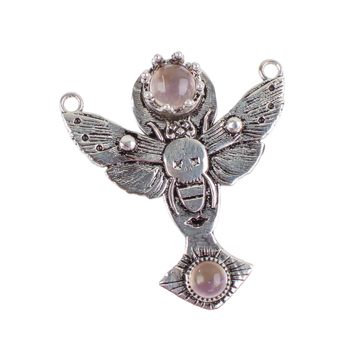 Ciondolo donna gioiello in argento sterling 925 pietra preziosa ametrina 1,5" per Halloween - Foto 7 di 8