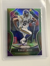 2019 Panini Prizm Randy Moss Green Prizm 294 Vikings Patriots SP HOF