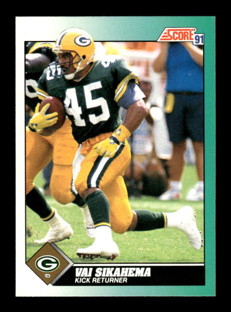 1991 Score Supplemental #44T Vai Sikahema NM-MT Packers BXCP04