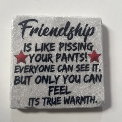 1 x Lustiges Geschenk für Beste Freundschaft Freundschaft Druck Freundschaft Marmor Untersetzer 