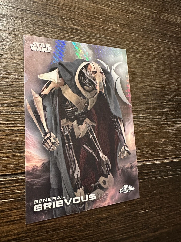 2025 Topps Chrome Star Wars General Grievous 49 preto e branco brilhante - Imagem 2 de 3