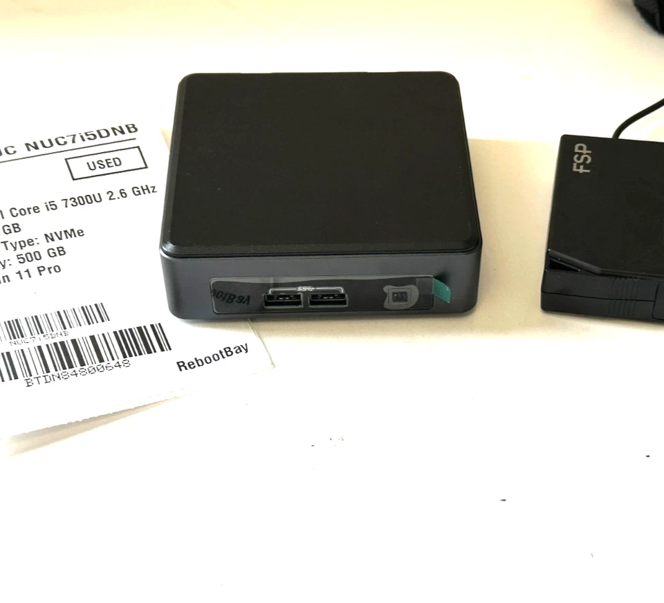 Intel NUC7i5DDNB i5-7300U @ 2.60GHz, 16GB Ram, NVMe 500 GB, Win 11 (Complete) - Image 2 of 4