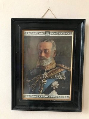 Vintage gerahmtes Portrait des Royalty H.M. King George V