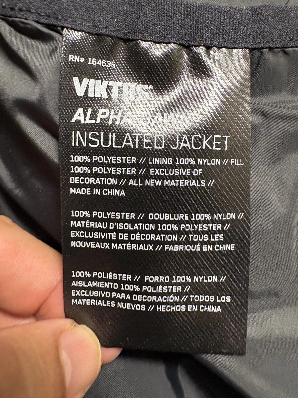 Viktos Alpha Dawn Insulated Jacket Mens S Black Hooded Tactical Packable NWT NEW - product detail image 11