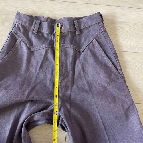 Wrangler High Waisted Western Style Pants Unique Mauve Color Vintage - Picture 3 of 7