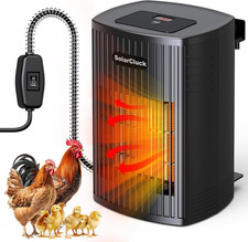 Chicken Coop Heater inside Coop with Thermostat, 600W/300W Chicken Heater for Co