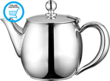 Buxton Teapot, 48Oz (1.3 Litre) 18/10 Stainless Steel Tea Pot with Stay-Cool Han