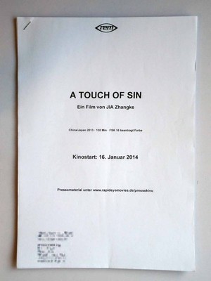 A Touch Of Sin - Jia Zhangke - Zhao Tao - Jiang Wu - Luo Lanshan - Presseheft