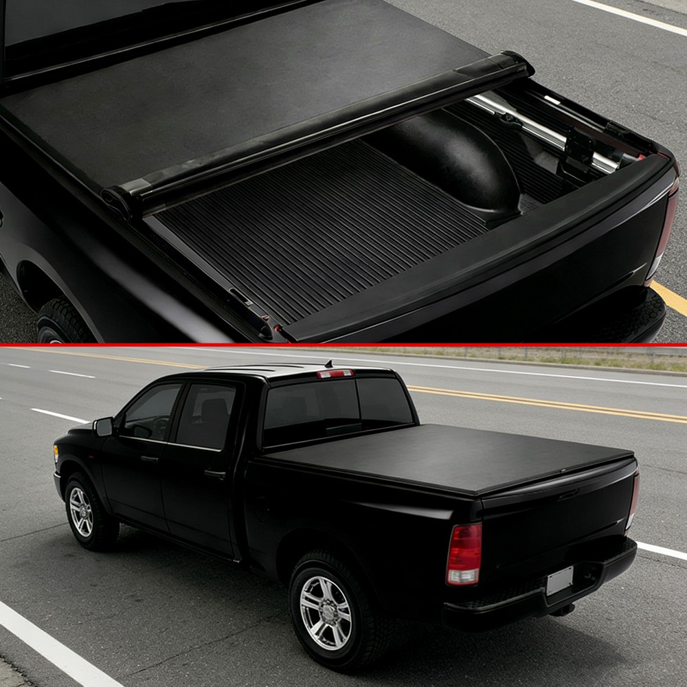 07-21 Toyota Tundra 5.5FT Tonneau Cover - Soft Vinyl Roll-Up  Drill Weatherproof