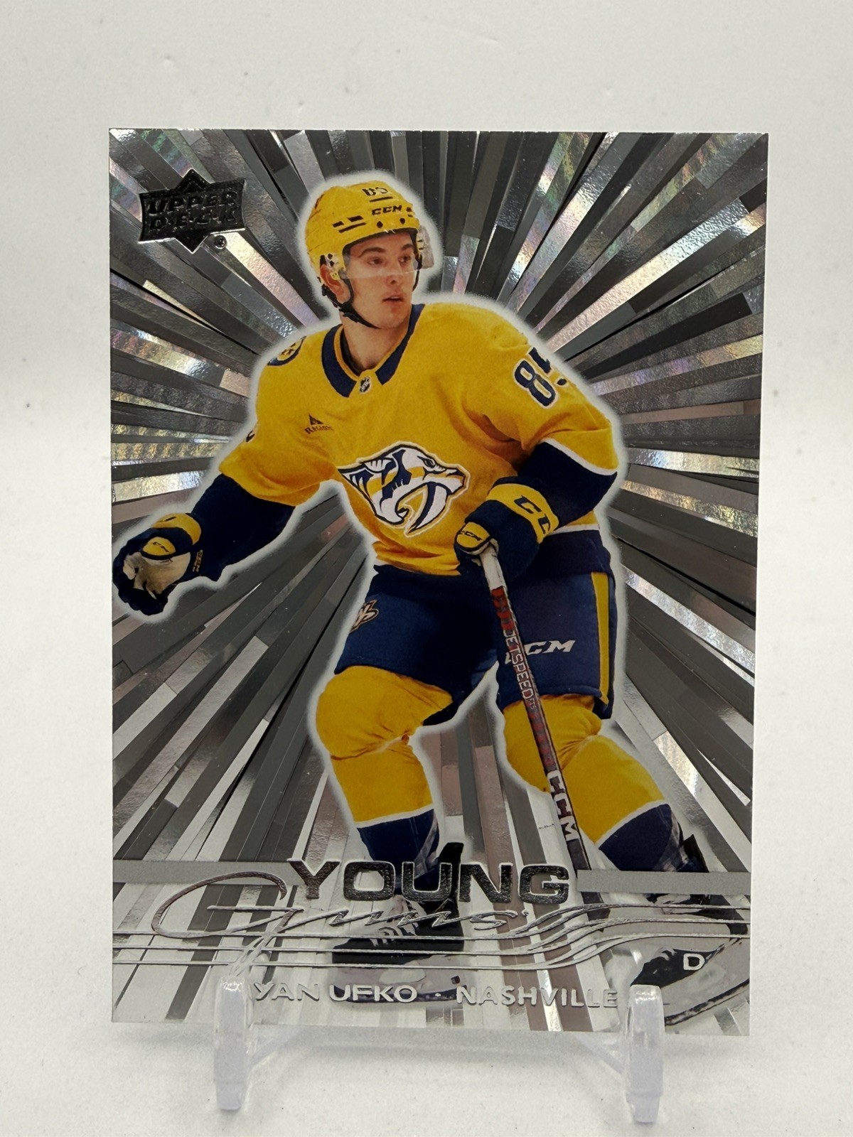 2025-26 Upper Deck Young Guns Outburst Silver Ryan Ufko #488 Predators RC SP