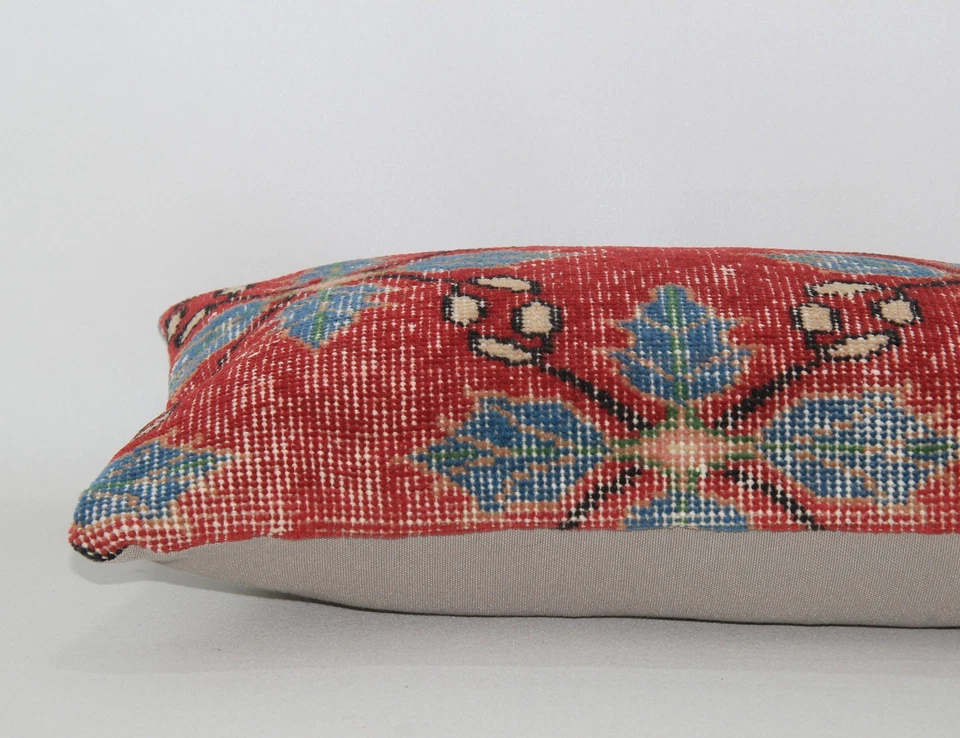 Funda de cojín para alfombra turca Kilim 16""x24"" nómada vintage Kelim Foto 4 de 4