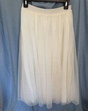 Baltic Born Women  s White Solid Tulle Ballet Skirt Balletcore Style