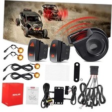 UTV Turn Signal Kit with Horn,Plug and Play UTV ATV Blinker with Power Amber