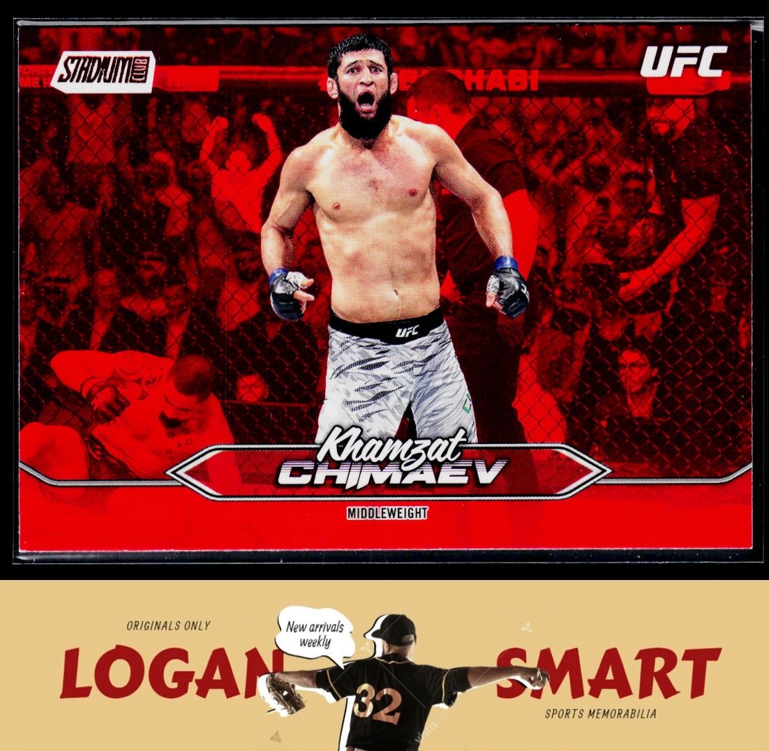 Khamzat Chimaev 2025 Stadium Club UFC Red Foil #90