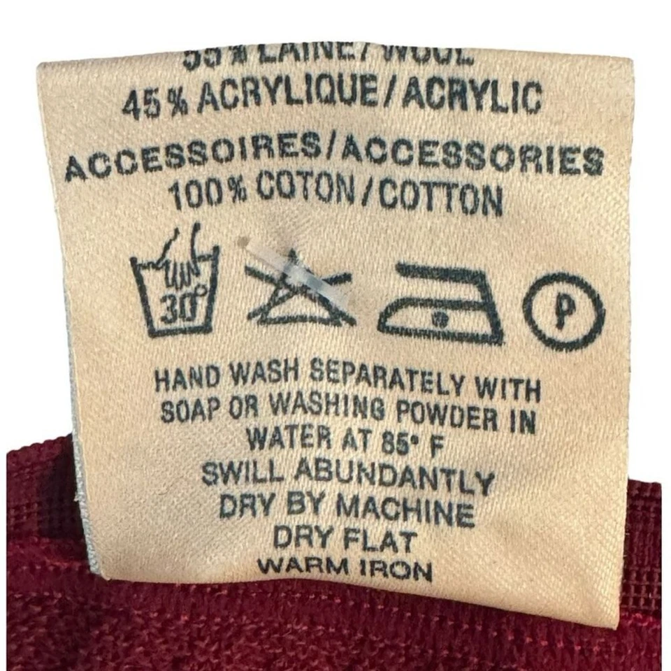 Meia-calça feminina de malha com nervuras vintage Courrèges Paris Borgonha tamanho A nova com etiquetas - Imagem 4 de 4