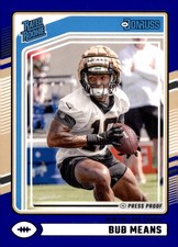 2024 Panini Donruss - Rated Rookie Bub Means #362 Blue Press Proof (RC)