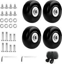 4 Pezzi Ruote Trolley Ricambio, 45X18Mm Ruote Universali per Valigia, Rotelle Pi