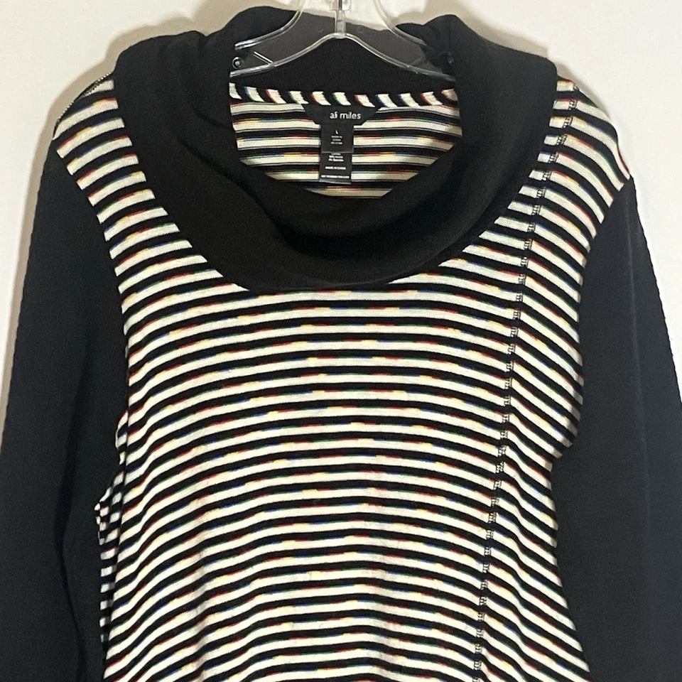 Suéter Ali Miles Mujer Grande Multicolor Lagenlook Artístico Colorido Bolsillo Capucha L Foto 2 de 4