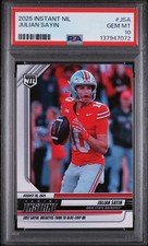 Graded 2025 Panini Instant NIL Julian Sayin #JSA Rookie RC Football Card PSA 10