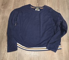 Ariat Pacifica Womens blue Lightweight Western Crewneck Pullover Sweatshirt Sz M