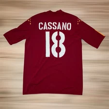 Antonio Cassano #18 2004/05 AS Roma Home Diadora Jersey Men XL Rare