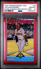 2024 TRANSCENDENT COLL TRANSCENDENT ICONS CHROME #33 JACKSON MERRILL 2/5 PSA 10