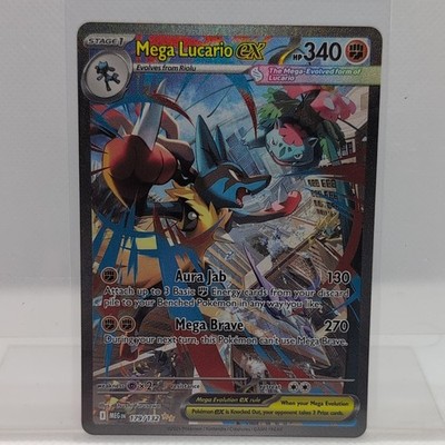 Mega Lucario Ex Special Illustration Rare Englisch 179/132 Mega Evolution NM