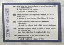 2005 ESPN All Sports Trivia Challenge Trivia Card - RANDY JOHNSON, JERRY RICE
