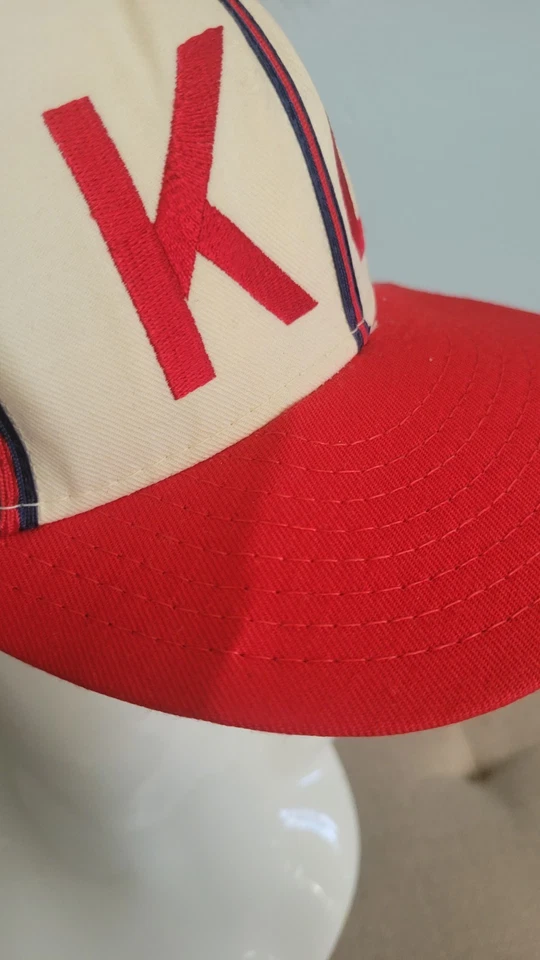Sombrero de Colección American Needle Kansas City Monarchs 7 1/8 Rojo Crema Nuevo con Etiquetas Hecho en EE. UU. Foto 4 de 4