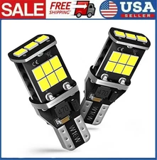 2X AUXITO 921 912 T15 LED Reverse Backup Light Bulb 2400LM 6500K Super Bright US