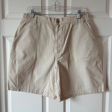 Northern Reflections Vintage 90s Beige Cotton High Waist Mom Shorts Size 15/16