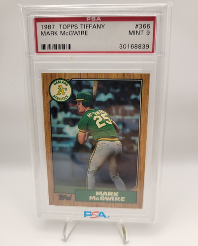 Topps 1987 Mark McGwire #366 Tiffany Oakland Athletics PSA 9 Mint