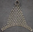 Vintage Sterling Silver .925 Chainmail Ring Bracelet 42.47g adjustable size
