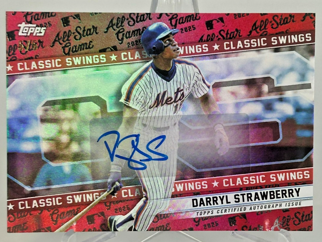 2025 Topps All Star Game Classic Swings DARRYL STRAWBERRY Red Auto
