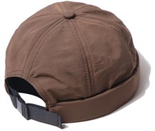 Men Quick Dry Docker Cap Breathable Brimless Rolled Cuff Retro Sailor Beanie
