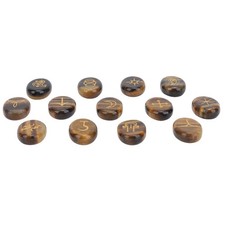 Zestaw kamieni runicznych złote napisy kamienne runy do dekoracji