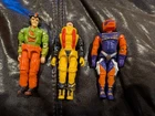 Lot Of 3 Vintage 80s GI Joe Action Figures Lot 1980s 3.75 Inch Hasbro Toy